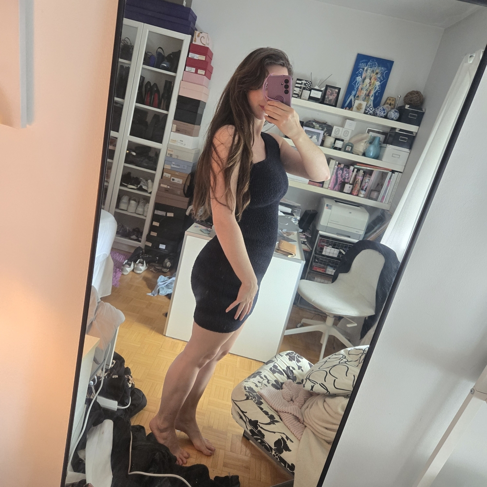 BCBG Black Sequin Backless Dress - Picture 2 of 3